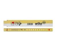Wiha Wiha Mètre pliant Longlife® Plus 2 m métrique, 10 branches (27059) blanc Quantité:1