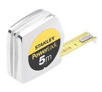 STANLEY 0-33-195 Mesure 5 M X 25 Mm En Abs Powerlock Classic Fabriqué En France - Ruban Large - Revêtement Blade Armor Et Mylar - Crochet 3 Rivets - Boitier Abs Antichoc - Blocage De Ruban
