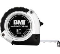 BMI Mètre-ruban de poche 475541221 chrome 5 m lame 19 mm (mm/cm EG II) plastique