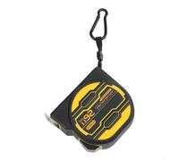 Mètre ruban en acier de 7,9 m, double échelle de 30 mm, revêtement en nylon, bouton autobloquant, facile à utiliser à une main, crochet rond, résistant à la poussière, étanche, protection en