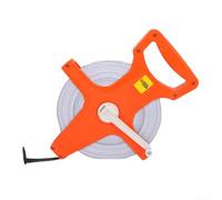 Mètre ruban en fibre de verre à bobine ouverte, règle métrique à double échelle en pouces pour arpentage longue distance, vinyle résistant aux intempéries avec pic et manivelle pour extérieur (100 m)