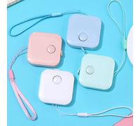Mètre ruban portable mini 150cm/60in rétractable règle souple avec cordon, ruban à mesurer de poche couleur macaron pour étudiant école bureau maison couture mesure du corps 1 pièce bleue,1 pièce rose