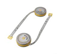 Mètre ruban portable rétractable de 150 cm pour le suivi des progrès de l'alimentation, utilisation facile à une main, étui en plastique bleu pour mesurer la taille, les hanches et la poitrine (jaune)