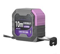 Mètre ruban rétractable 5 m avec verrouillage automatique de haute précision en acier à ressort pour le bricolage (10 m x 25)