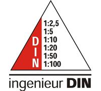 Mètre triangulaire 30cm 150 Ingénieur DIN Paquet de 15 pièces