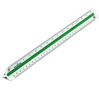 Mètre triangulaire 30cm graduation école professionnelle 2 plastique blanc paquet de 15 pièces