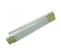 Metrica 23119 Mètre bois 2 m Blanc décimales Rouges
