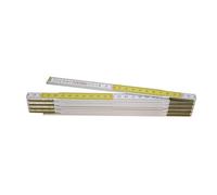 Metrica 23162 Mètre à double pliant Blanc/Jaune