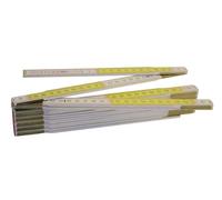 Metrica 23169 Mètre bois 3 m Blanc/Jaune