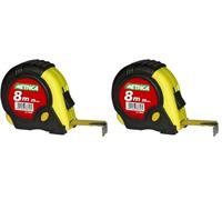 Metrica 38658 Mètre à ruban 8m+gaine+3freins (Lot de 2)