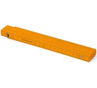 Metrie™ BLOCK 52 Mètre pliant - Mètre en bois 2 m | Orange Clair - Graduation duplex, Fabriqué dans l’UE | Robuste et précis | pour Artisans et Bricoleurs | 1 pièce