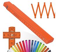 Metrie™ BLOCK 52 Mètre pliant - Mètre en bois 2 m | Orange - Graduation duplex, Fabriqué dans l’UE | Robuste et précis | pour Artisans et Bricoleurs | 1 pièce
