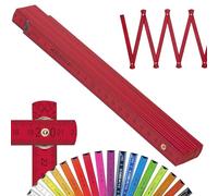 Metrie™ BLOCK 52 Mètre pliant - Mètre en bois 2 m | Rouge Foncé - Graduation duplex, Fabriqué dans l’UE | Robuste et précis | pour Artisans et Bricoleurs | 1 pièce