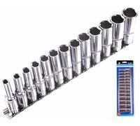 Métrique Douille Profonde Set / Longue Portée sur Rail 1cm Lecteur 6-19mm 01542