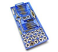 Métriques Jeu de tarauds et filières 40pc Set M3 à M12 Fiche de réparation de filetage TE435