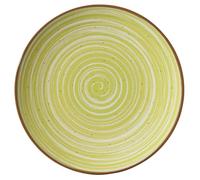 METRO Professional Assiette à Dessert Madleen, Grès, Motif Spirale, Vert, Ø 20 cm, Lot de 6