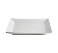 METRO Professional Assiette Plate Macario, Grès, 21 x 21 cm, Carrée, Blanche, 6 Pièces (Blanc, 21 x 21 cm)