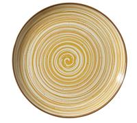 METRO Professional Assiette plate Madleen, céramique grès, Ø 31 cm, ronde jaune, 6 pièces