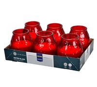 METRO Professional Bougie Ronde Rouge Bistro Ø 98 x 10.2 cm Lot de 6