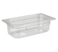 METRO Professional GN Conteneur en polycarbonate | Hauteur 100 mm | Taille 1/3 | Réservoir gastronorme | Transparent | Passe au lave-vaisselle | Passe au micro-ondes | -40 °C à 100 °C