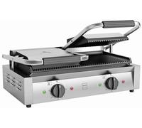 METRO PROFESSIONAL Grill de Contact Double GPG2201, Acier Inoxydable, 57 x 36 x 20 cm, Plage de Température: 50-300 °C, Argenté