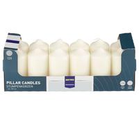 METRO Professional Lot de 12 Bougies Piliers, 100 x Ø 48 mm, Combustion: environ 21h, Blanche, Idéales pour la Maison, les Fêtes et la Restauration