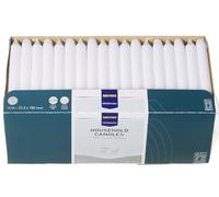 METRO Professional Lot de 144 Bougies de Table, Ø 21.5 mm (180 mm de long), Durée de combustion 6h, blanche