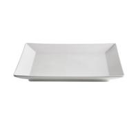 METRO Professional Lot de 4 assiettes plates Macario en grès 30 x 30 cm carrées blanches