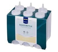 Metro Professional Lot de 6 flacons à sauce de 490 ml, transparent avec douille à pulvérisation, bouteille de distribution, pour usage professionnel