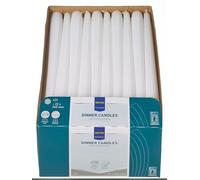 METRO Professional Lot de 60 Bougies Longues, 240 x Ø 22 mm, Durée de combustion: env. 7h, 100% paraffine, blanches