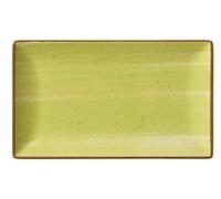 METRO Professional Madleen Assiette Rectangulaire en Grès, 25 x 14,5 cm, Vert, Lot de 6