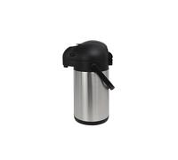 METRO Professional Pichet à Pompe Isotherme, INOX, 1,9 l, Noir/argenté, Bouteille Isotherme, Distributeur de café & Boissons, Convient également pour Une Utilisation 20 x 15.5 x 33 cm