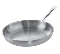 METRO Professional Poêle à Frire, Ø 28 cm, inox, Compatible Induction et Four, Surface Satinée