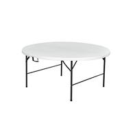 METRO Professional Table Pliante pour l'extérieur, Acier/Polyéthylène, Résistant aux intempéries, Blanc