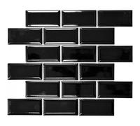 Metro Subway Carreau Noir Facette Mosaïque Céramique Carrelage Cuisine MOS26M-0303