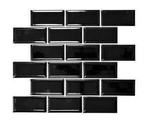 Metro Subway Carreau Noir Facette Mosaïque Céramique Carrelage Cuisine MOS26M-0303
