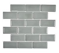 Metro Subway Carrelage Pétrole Gris Vert Facette Mosaïque Carrelage Céramique Cuisine Mur MOS26M-0218