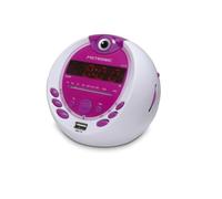 Metronic Miss Angel radio-réveil numérique pour enfants avec projection, USB, lecture MP3