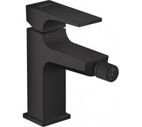 Metropol Mitigeur bidet poignée manette, bonde Push-Open, Noir mat (32520670)