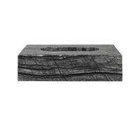 Mette Ditmer Coffret à mouchoirs Marble 14x25.5 cm Noir-gris