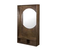 Mette Ditmer Miroir avec étagère Show-me large Dark oiled