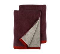 Mette Ditmer Serviette d’invité Soft 40x55 cm 2 pièces Red-Grey (rouge-gris). 40x55 cm