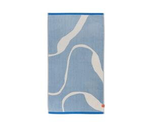 Mette Ditmer Serviette de bain Nova Arte 70x133 cm Light blue-off-white