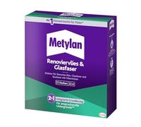 Metylan Pâte et apprêt pour papier peint non-tissé et fibre de verre pour rénovation de papier peint polaire, fibre de verre et copeaux de bois avec dos en polaire, pâte pour pièces humides, 1 x 500 g