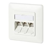 METZ CONNECT C6A Module 3 ports 180°M UP Blanc pur RAL9010