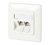 METZ CONNECT C6Amodul 2 ports 180°M UP blanc pur