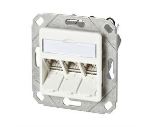 METZ CONNECT C6Amodul 3 ports 180°M Boîtier UPk, blanc pur RAL9010