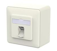 METZ CONNECT E-DAT C6A LSA++ Prise, 1 port, AP, blanc pur