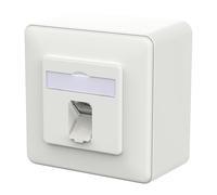 METZ CONNECT E-DAT C6A IDC Prise, 1 port, AP, blanc trafic