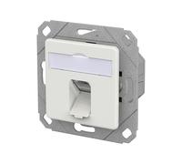 METZ CONNECT E-DAT C6A Prise IDC, 1 port, UPk, blanc signalisation